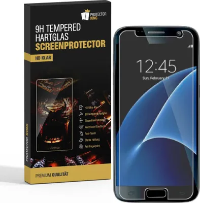 Produktbild von 4x 9H Hartglas für Samsung Galaxy S7 Displayschutz Schutzglas Schutzfolie KLAR Panzerfolie Panzerglas Displayglas Glasfolie Echtes Glas
