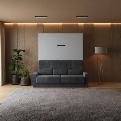 Produktbild von Schrankbett mit SOFA SMARTBett  M1 180x200 Vertikal Perlgrau
