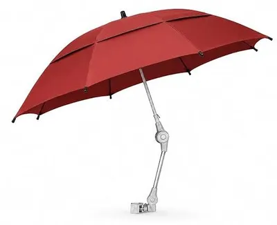 Produktbild von E-Scooter Schirm für Seniorenmobile von – komfortabler Wetterschutz beim Fahren – Regenschirm, Sonnenschirm – Schirmaufsatz für Elektromobil, Mobilitätsscooter & Seniorenscooter, Rot