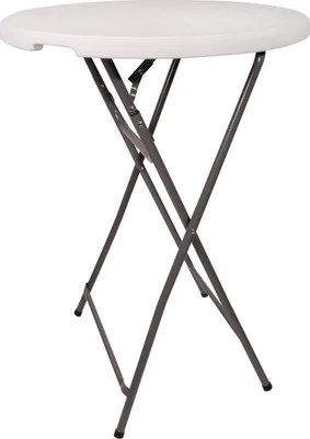 Image de Table mange debout pliable - D 80 x H 110 cm - Blanc