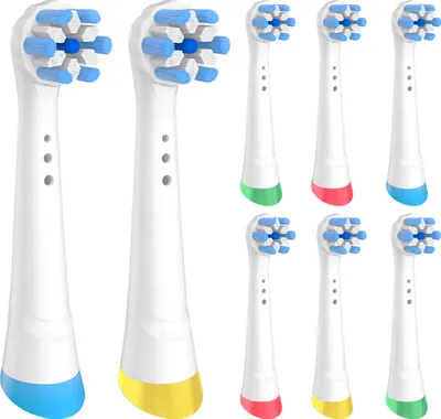Produktbild von Aufsteckbürsten Kompatibel für Oral B IO Zahnbürsten (8er Pack Weiß) - Zahnbürstenaufsätze - Für Oral B IO Modelle