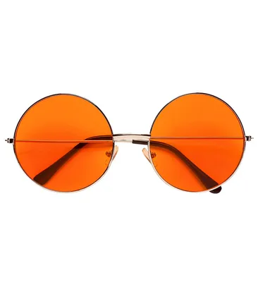 Immagine prodotto di occhiali da festa "Hippie" XL - Rotondi | Arancione