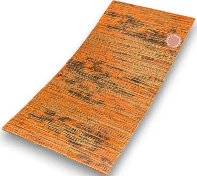 Produktbild von Sandras-Bastelladen - Multicolor Gebürstet - Kerzen Verzierwachsplatte - 200 x 100 x 0,5mm Orange-Gold