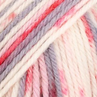 Produktbild von Drops Fiesta 19 Strickgarn, Superwash-Wolle, Vielseitig, 50g, Beeren & Sahne