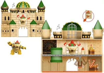 Productafbeelding van Nintendo Super Mario Bowser Kasteel Speelset, 6,5 cm