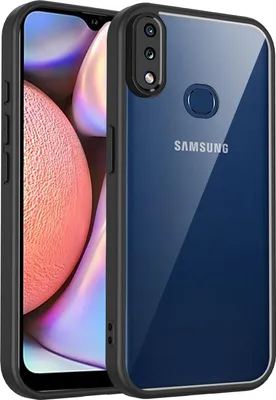 Produktbild von Hülle für Samsung Galaxy A10s Transparente Rückseite TPU Bumper Stoßfest Handyhülle Schwarz