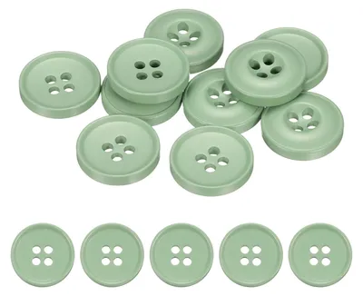 Produktbild von 18 mm Harzknöpfe – 10 Stück runde Ersatzknöpfe für Kleidung und Bastelarbeiten