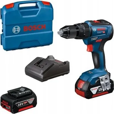 Zdjęcie produktu dla Bosch GSB 18V-55 Professional, Wiertarka pistoletowa, Zamek centralny, Czarny, Niebieski, 1,3 cm, 1800 RPM, 1,5 mm