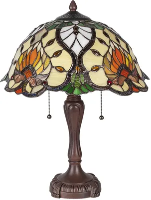 Obrázok produktu pre Stolná lampa Lumilamp Tiffany Ø 40x50 cm zelená farebná