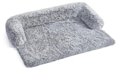 Image de Coussin douillet pour chien, gris, idéal pour canapé – imperméable – 122 x 95 x 18 cm