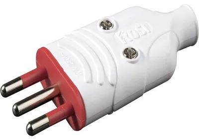 Imagen del producto de PROTECTOR DE ENCHUFE MÓVIL ANTIDESLIZANTE DE GOMA, 16A, ROSI, 2 POLOS + TIERRA - Color: Blanco