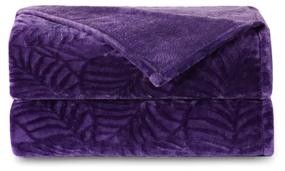 Immagine prodotto di Coperta in pile di flanella super morbida - 152 x 200 cm, color melanzana