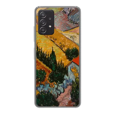 Produktbild von MuchoWow® Handyhülle Schutzhülle Hülle für Samsung Galaxy A53 5G Landschaft mit einem Haus und einem Ackerbauern - Vincent van Gogh Silikon Softcase Handy Hülle - Schutzabdeckung