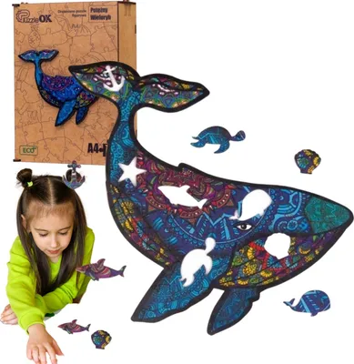 Produktbild von Holzpuzzle Wal Fisch Hai Puzzle Pua4-01737