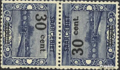 Produktbild von Briefmarken Saarland 1921 Mi 76, Kehrdruck IV mit Falz Landschaftsbilder (II)