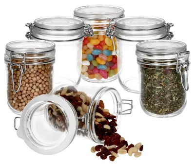 Image de Lot de 6 bocaux de conservation Ambala Fido de 500 ml avec couvercle à charnière