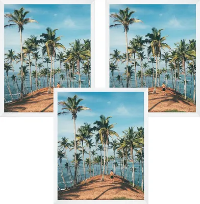 Produktbild von 3x 50x70 cm Bilderrahmen Fotorahmen Kunststoff weiß, Plexiglas