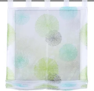 Produktbild von Home Wohnideen Schlaufenraffrollo Voile Digitaldruck Rawlins 1 teilig 140 x 60 cm Grün