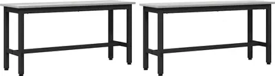 Obrázok produktu pre vidaXL Jedálenská lavica 2 ks Grey Sonoma 100 x 32,5 x 48,5 cm