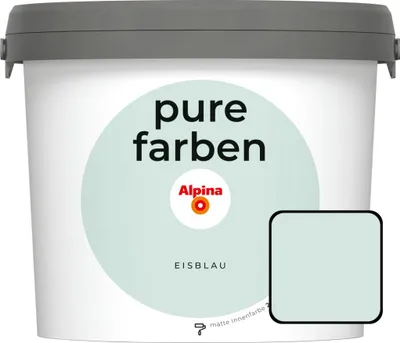 Produktbild von Alpina Pure Farben Wandfarbe eisblau 2,5 L