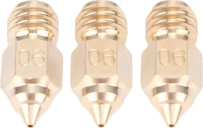 Obrázek produktu pro Sada 3 mosazných trysek (0,6 mm) vhodná pro 3D tiskárnu Ender 5 Maximum, sada trysek pro extruder hotend, odolná proti opotřebení, pro vysokorychlostní tisk