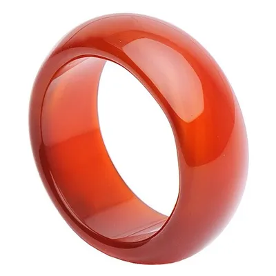 Produktbild von Breiter Ring aus Karneol glatt braun-orange schlicht Fingerring Fingerschmuck