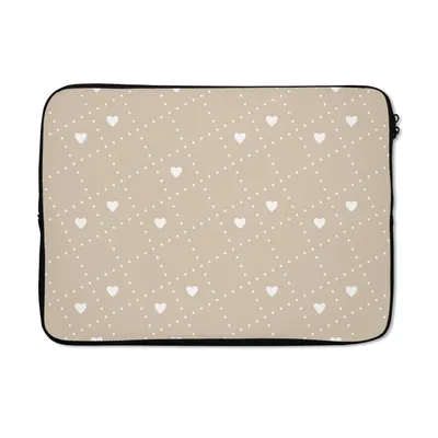 Produktbild von MuchoWow® Laptop Hülle 14 ZollHerz - Design - Geometrie - Muster Laptoptasche - Laptoptasche - Stoßsicher - Schutzhaube