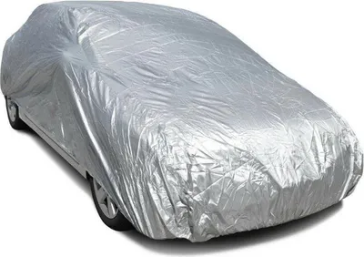 Produktbild von 2x Autoabdeckhaube Autoplane M (482×178×120cm) silber atmungsaktiv UV-/Wetterschutz