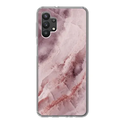 Produktbild von MuchoWow® Handyhülle Schutzhülle Hülle für Samsung Galaxy A32 5G Naturstein - Rosa - Luxus Silikon Softcase Handy Hülle - Softcase