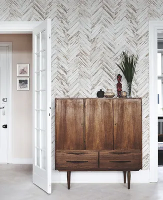 Produktbild von Coloray Fototapete 208x146 cm Latextapete Magicstick - Wood Vintage Chevron Drehringbone