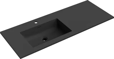 Produktbild von Mexen Otis Einbauwaschbecken links 121 x 46,5 cm, schwarz matt - 25181271L
