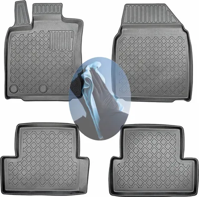 Produktbild von Z518178 TPE-Gummifußmatten kompatibel mit  Nissan Qashqai  1 J10 Steilheck Geländewagen SUV 5-türer 2006-2013