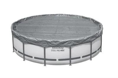 Produktbild von Bestway Pool Abdeckplane Flowclear Rund Ø 457 cm Schwarz PVC