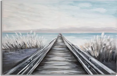 Image de Peinture sur toile polychrome, Pier, 120x3,8x80 cm
