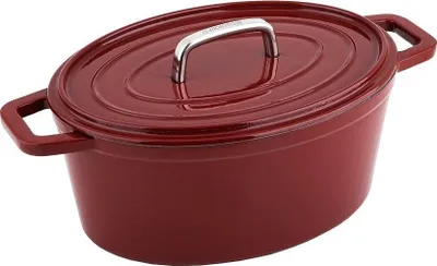 Produktbild von Carl Schmidt Sohn-Alpen Topf, emailliertes Gusseisen, 30x22,5x14 cm, rot