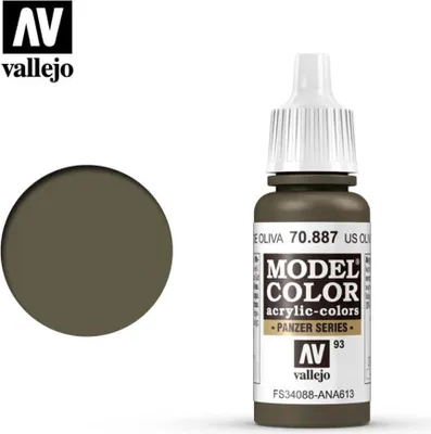 Produktbild von Vallejo 70.887, 17 ml, Olive, Matte, Flasche