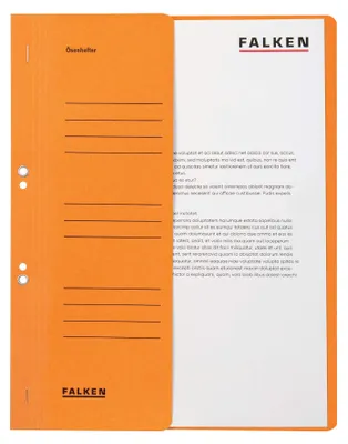Produktbild von FALKEN 50x Ösenhefter aus Recycling-Karton für DIN A4 orange