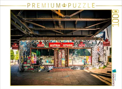Produktbild von CALVENDO Puzzle Die Kultkneipe unter der Sternbrücke in Hamburg | 1000 Teile Lege-Größe 64x48cm Foto-Puzzle für glückliche Stunden