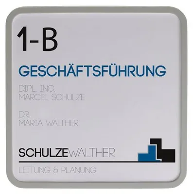 Produktbild von MAXI Türschild hellgrau | 150x150mm | inkl. entspiegelter Abdeckung | Türschi...