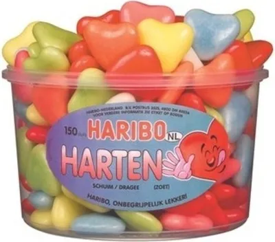 Zdjęcie produktu dla Haribo bezowe serca pokryte pianką cukrową owocowe serca 1050g