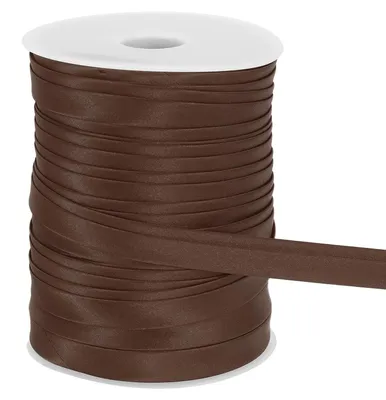 Zdjęcie produktu dla Dwustronna taśma do przyszywania i patchworku, ciemnobrązowa, 1,9 cm x 55 m