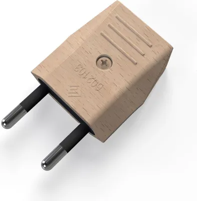 Immagine prodotto di Creative-Cables Spina Europea Creative Plug 2 poli 10A – (Effetto legno) – Tensione 250V, Corrente 10A – Compatibile cavi 2x0,75 mm² – Certificata CE