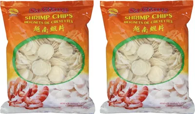 Produktbild von Doppelpack SA GIANG Garnelencracker, nicht gebacken (2x 1kg) | Shrimp Krupuk | Kroepoek # Y2