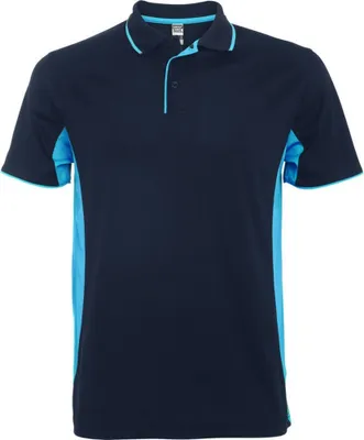 Imagen del producto de Roly - Camiseta polo "Montmelo" unisex para hombre/mujer, deportiva, de manga corta, modelo PF4420 (3XL) (Azul marino/Azul celeste)
