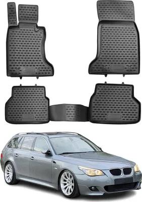 Zdjęcie produktu dla 2003-2010 Maty podłogowe BMW serii 5 E60 E61 Limo Touring TPE czarne 4 szt