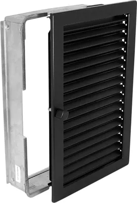 Produktbild von Warmluftgitter WGHK 2335 S Hochkant Schwarz 230 x 350mm Zuluft Abluftgitter