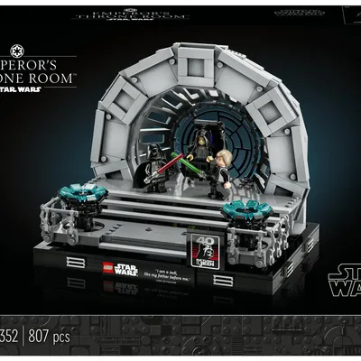 Immagine prodotto di LEGO 75352 Sala del Trono dell'Imperatore di Star Wars - Diorama, Set 40° Anniversario del Ritorno dello Jedi, regalo da collezione per adulti con minifigure di Luke Skywalker e Darth Vader
