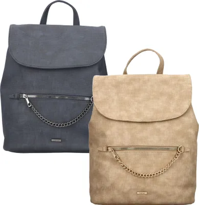 Produktbild von Rieker Damen Rucksack Überschlag Zierkette Cityrucksack H1603, Farbe:Beige