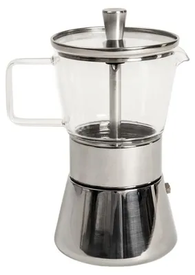 Obrázek produktu pro HOMLA LUMI MOKKA, ocelová kávovar s skleněnými prvky, 6 šálků