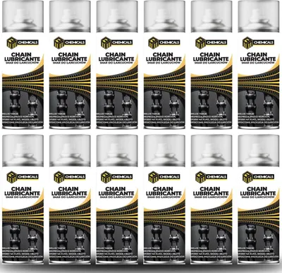 Produktbild von MRM CHEMICALS 12 x Kettenspray 400 ml, Professionelles Kettenfett Schmiermittel Rostlöser für Fahrrad Motorrad Rennrad MTB Kette, Gegen Wasser